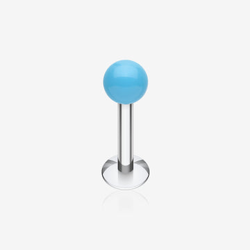 Neon UV Acrylic Ball Top Labret-Light Blue